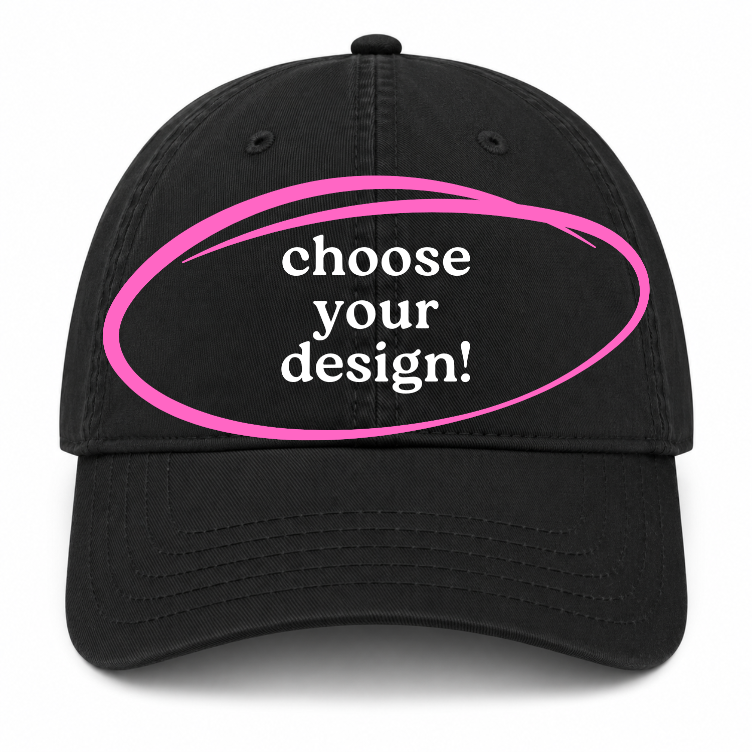 Black Dad Hat | Make(r) Your Own | Embroidered Knitting Hat for Makers