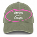 Olive Green Dad Hat | Make(r) Your Own | Embroidered Knitting Hat for Makers
