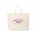 Make(r) Your Own | Canvas Zip Pocket Tote | Embroidered Knitting Project Bag