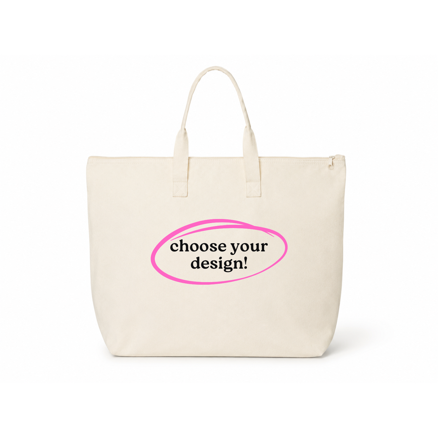 Make(r) Your Own | Canvas Zip Pocket Tote | Embroidered Knitting Project Bag