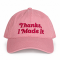 Thanks, I Made It | Pink Edition Puff Embroidered Hat 🎀
