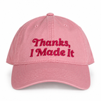 Thanks, I Made It | Pink Edition Puff Embroidered Hat 🎀