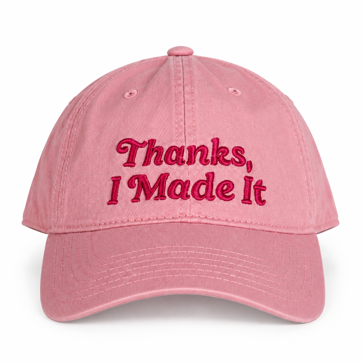 Thanks, I Made It | Pink Edition Puff Embroidered Hat 🎀