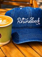 Rhinebeck – Medium Denim Hat – White Chainstitch Embroidery | TIMI