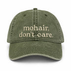 Olive Green Dad Hat | Make(r) Your Own | Embroidered Knitting Hat for Makers