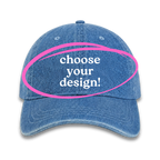 Medium Denim Hat | Make(r) Your Own | Custom Embroidered Knitting Hat for Makers