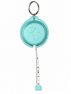 Tape Measure Keychain – Light Blue Vegan Leather