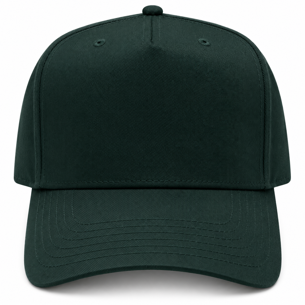 Hat - Cotton Twill - Green - Dark Green - Structured