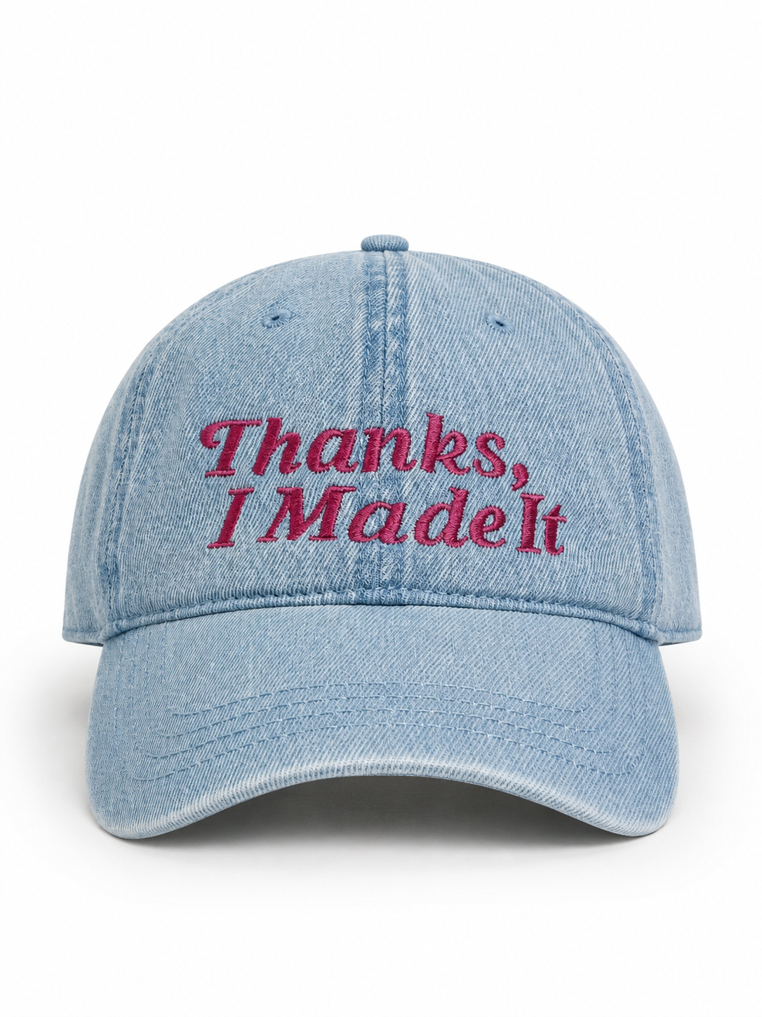 Light Wash Denim Hat | Make(r) Your Own | Custom Knitting Hat for Makers