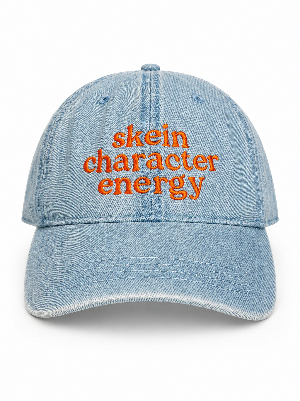 Light Wash Denim Hat | Make(r) Your Own | Custom Knitting Hat for Makers