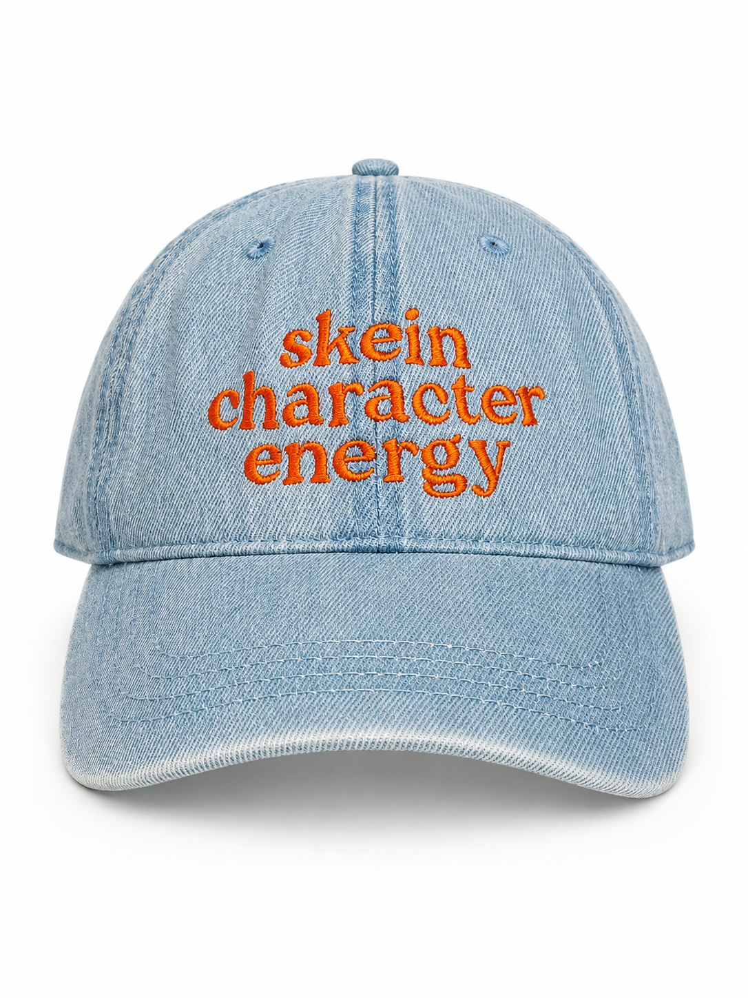 Light Wash Denim Hat | Make(r) Your Own | Custom Knitting Hat for Makers
