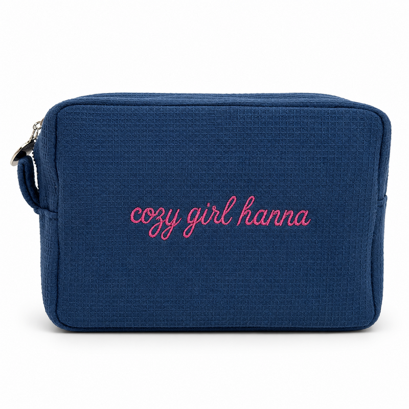 Personalized Waffle Pouch | Custom Embroidered Pouch | Make(r) Your Own