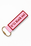 It’ll Block Out - Pink Bag Charm – Red Embroidery | Maker Favorite