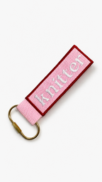 Embroidered Bag Charm | TIMI Keychain for Knitters & Makers