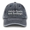 Catch Floats, Not Feelings - Acid Wash Denim Hat – White Embroidery | TIMI