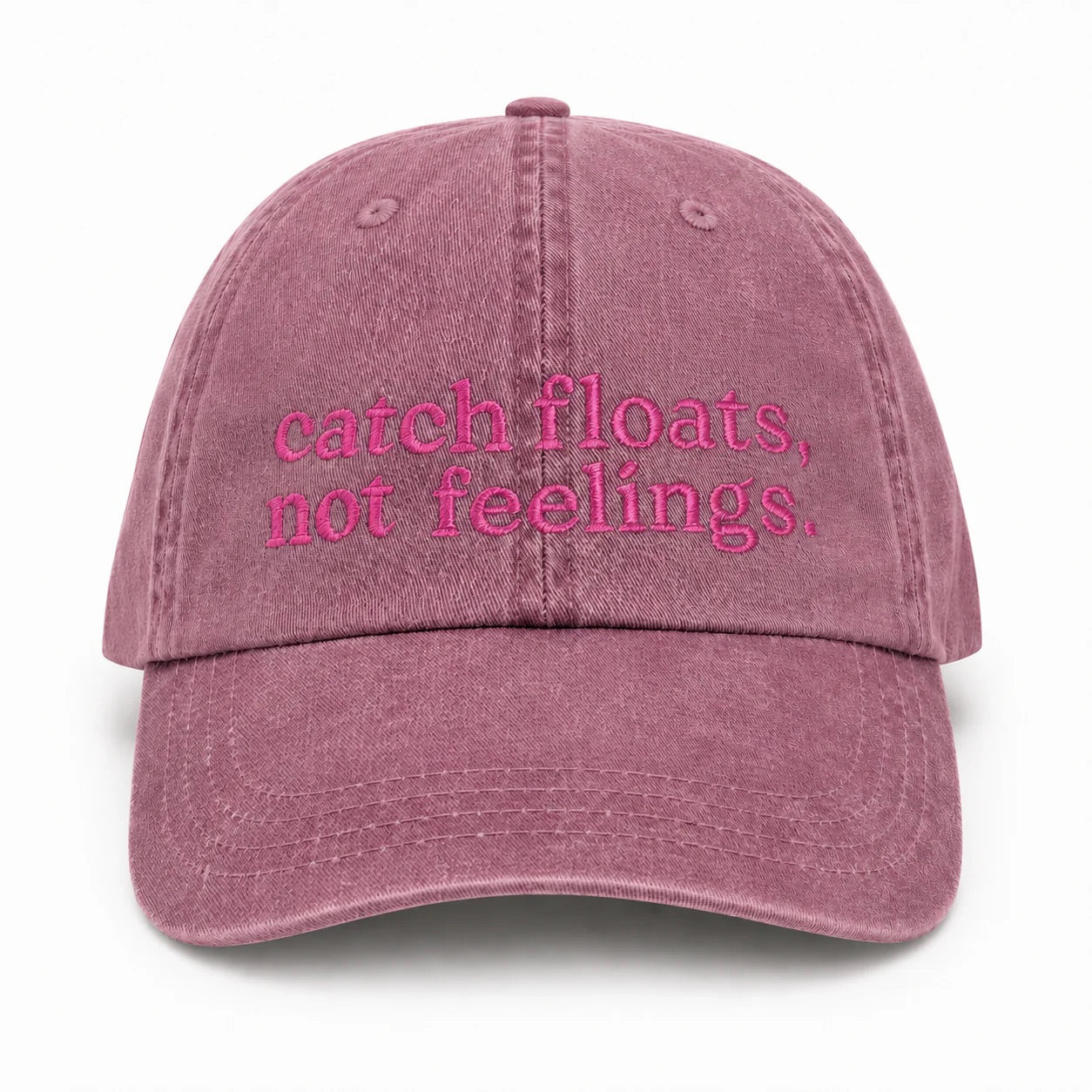 Catch Floats, Not Feelings - Maroon Hat – Pink Embroidery | TIMI