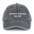 Sleeve Island Local - Acid Wash Denim Hat – White Embroidery | TIMI