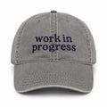 Work in Progress - Grey Hat – Navy Embroidery | TIMI