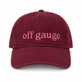 Off Gauge - Maroon Hat – Pink Embroidery | TIMI