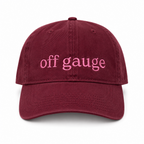 Off Gauge - Maroon Hat – Pink Embroidery