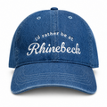 I’d Rather Be at Rhinebeck – Medium Denim Hat – White Embroidery | TIMI