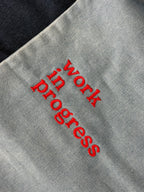 Work in Progress Light Denim Studio Tote – Red Embroidery