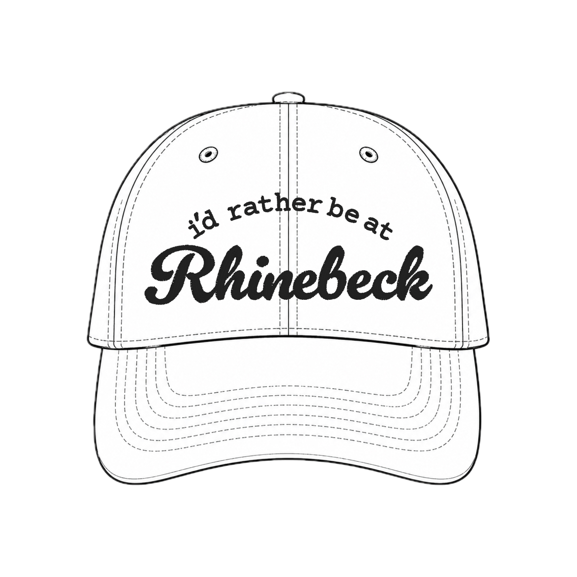 I’d Rather Be At Rhinebeck - Custom Embroidered Fiber Festival Hat | Make(r) Your Own