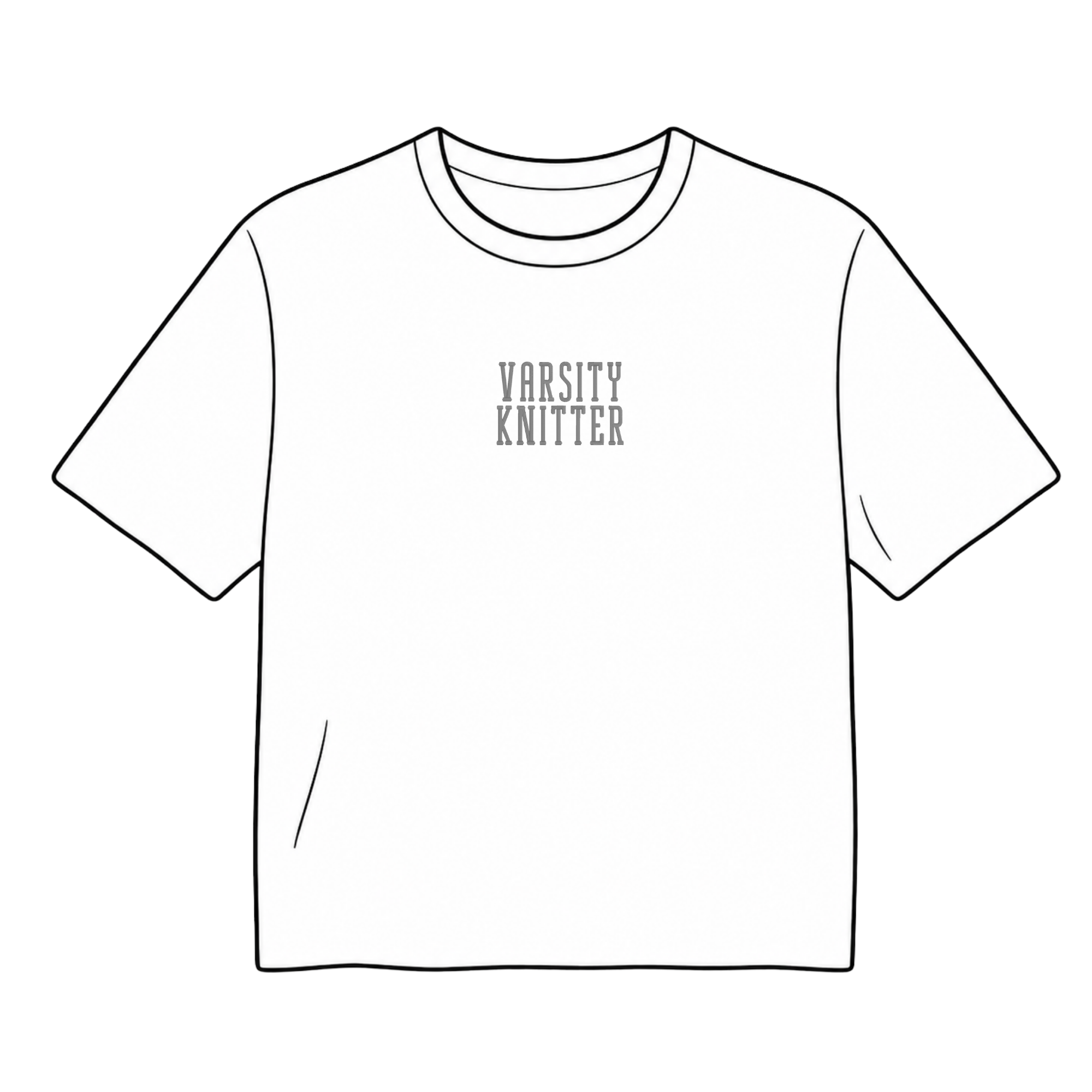 Varsity Knitter – Heavyweight Boxy Tee – Puff Embroidery | Maker Favorite