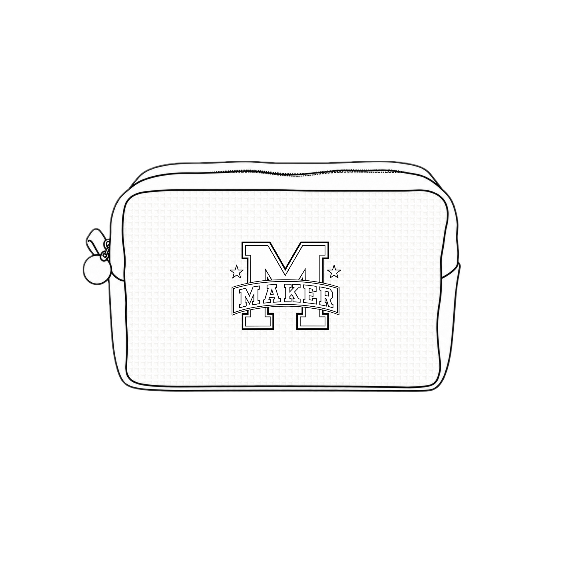 Maker Waffle Pouch | 3D Puff Embroidered Project Bag | Make(r) Your Own