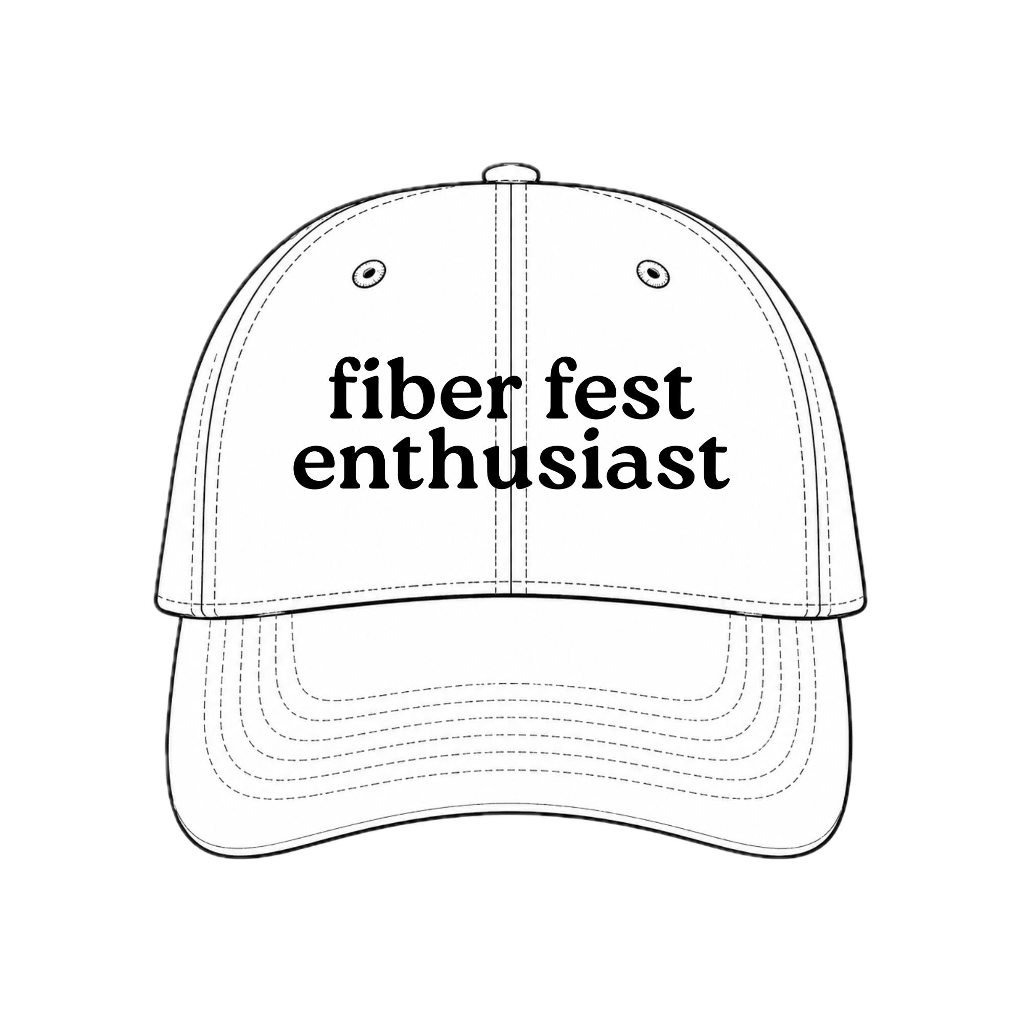 Fiber Fest Enthusiast - Custom Embroidered Fiber Festival Hat | Make(r) Your Own