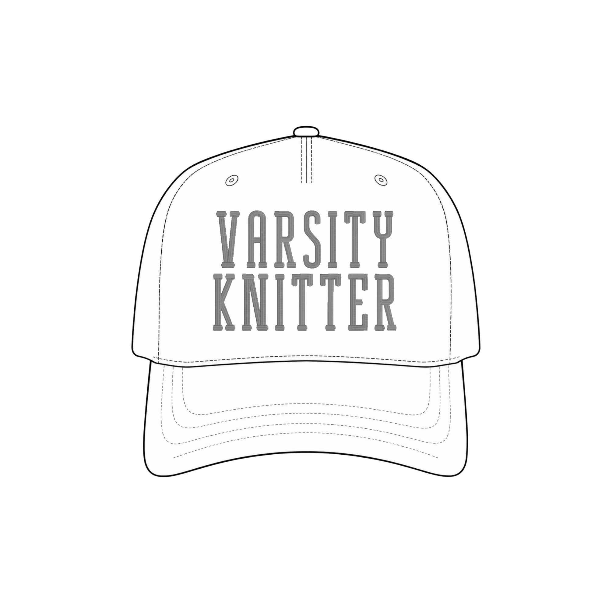Varsity Knitter – Custom Puff Embroidered Hat | Make(r) Your Own