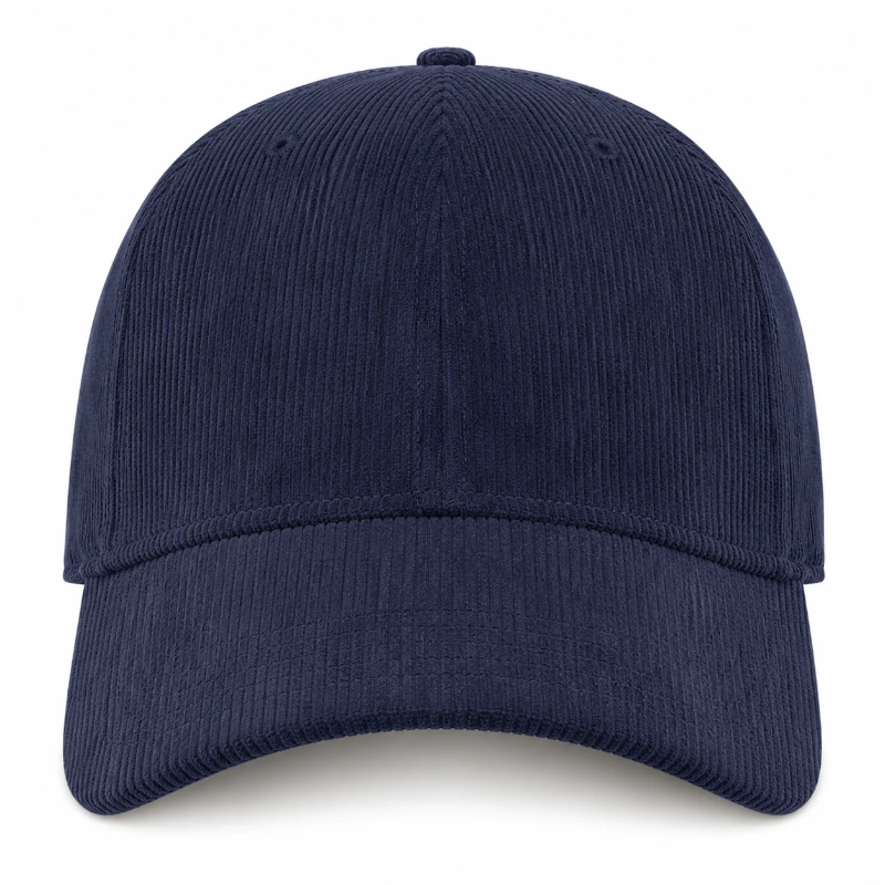 Hat - Corduroy - Blue - Navy Blue - Structured