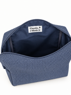 Fiber Freak Navy Premium Waffle Pouch – Merlot Fishtail Embroidery