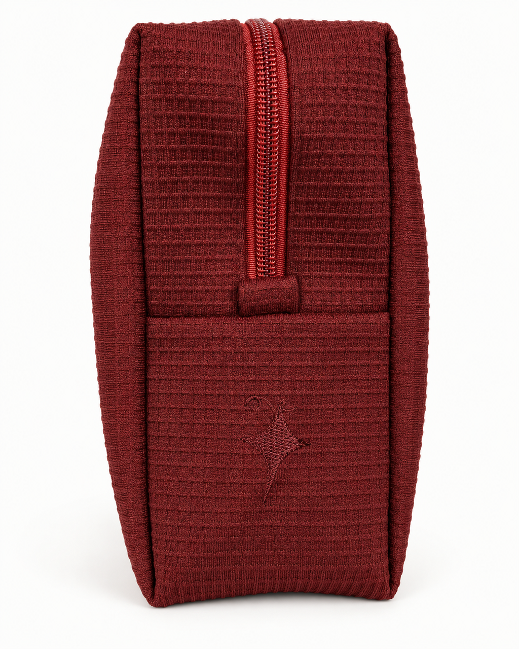 Keep Calm and Carry Yarn Cranberry Premium Waffle Pouch – Pink Embroidery