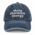 Skein Character Energy - Acid Wash Denim Hat – White Embroidery |TIMI