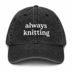 Black Denim Hat | Make(r) Your Own| Custom Knitting Hat for Makers