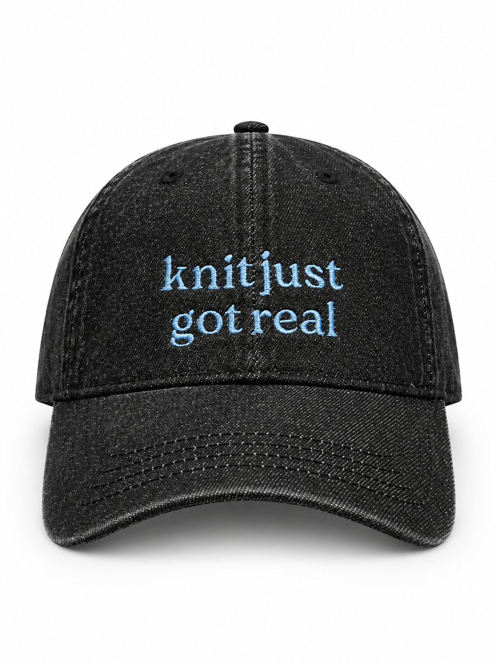 Black Denim Hat | Make(r) Your Own| Custom Knitting Hat for Makers