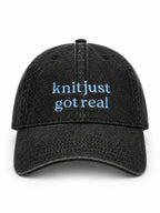 Black Denim Hat | Make(r) Your Own| Custom Knitting Hat for Makers