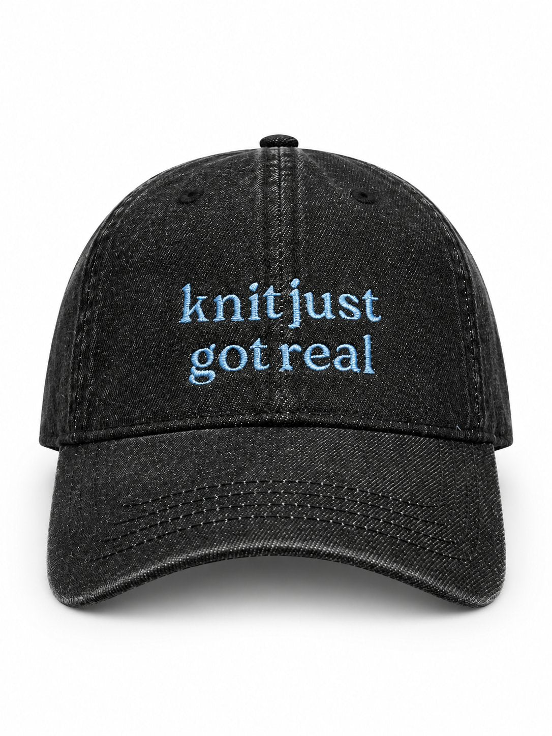 Black Denim Hat | Make(r) Your Own| Custom Knitting Hat for Makers