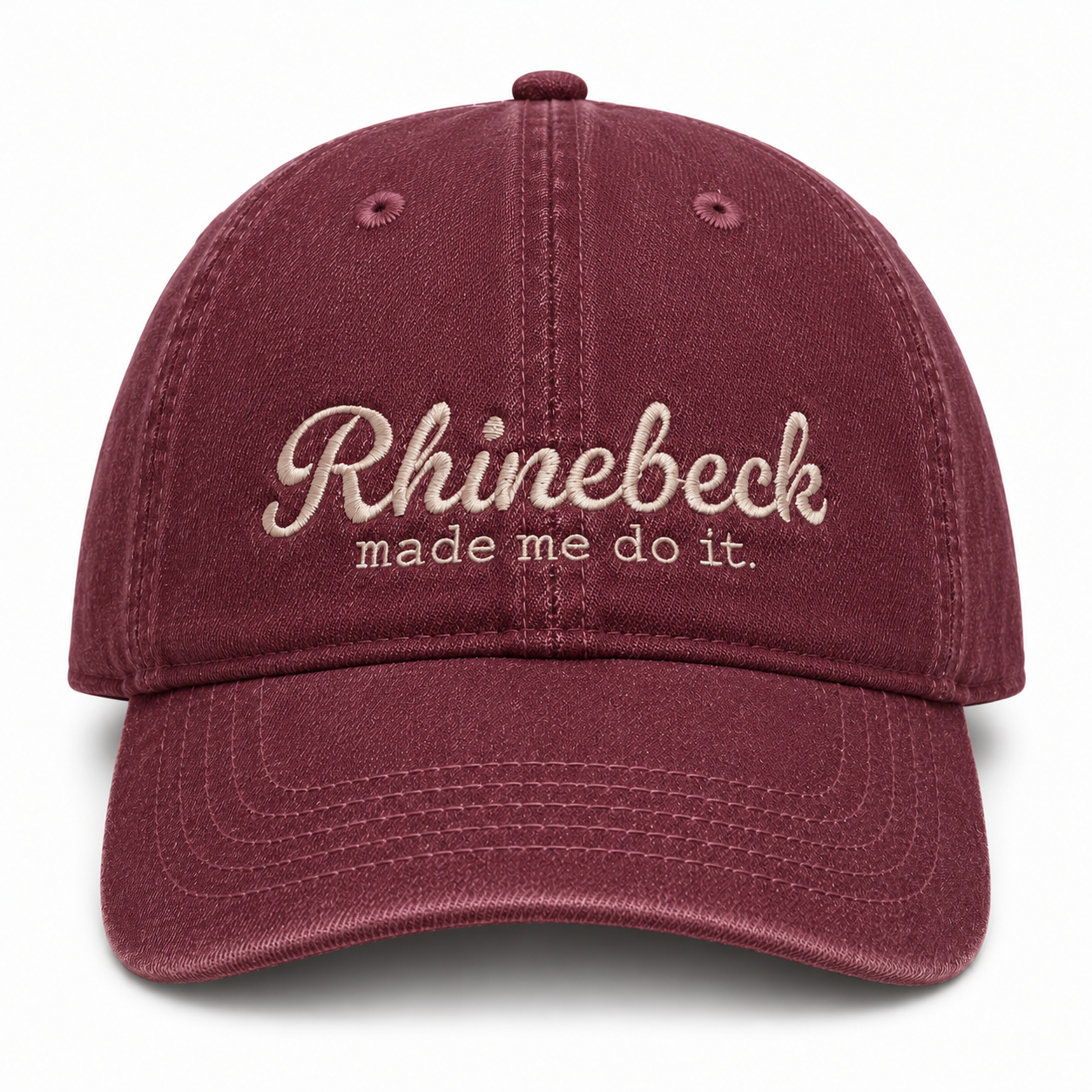 Rhinebeck Made Me Do It - Custom Embroidered Fiber Festival Hat | Make(r) Your Own