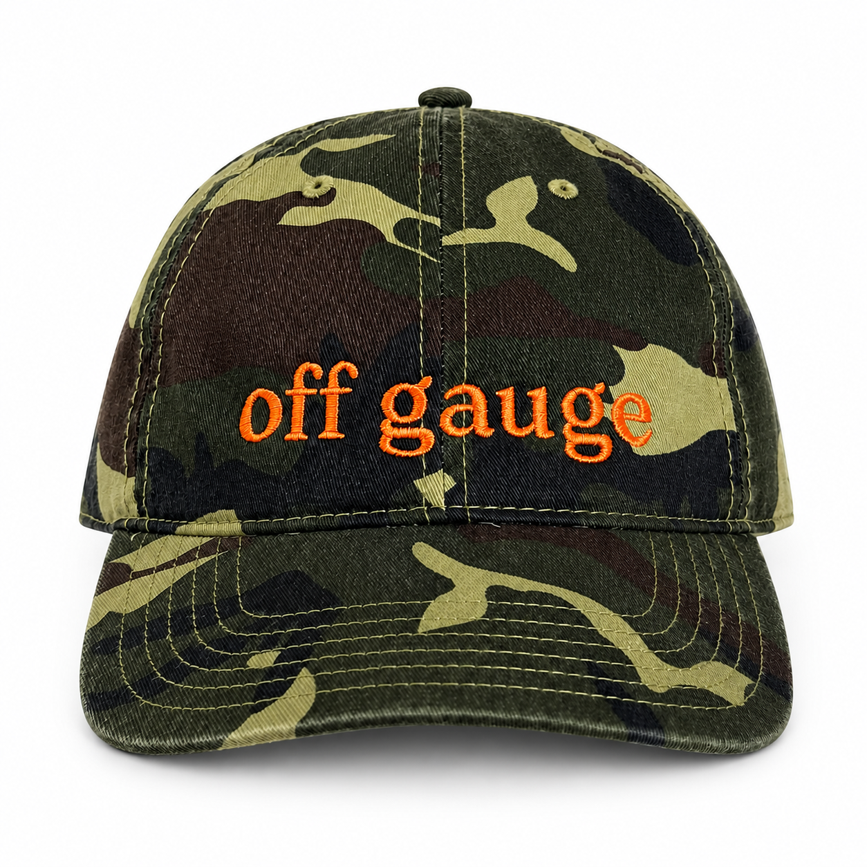 Off Gauge - Camo Hat – Orange Embroidery | TIMI