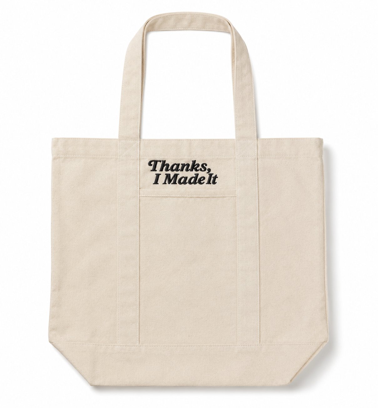 Make(r) Your Own | Canvas Pocket Tote Bag | Embroidered Knitting Project Tote