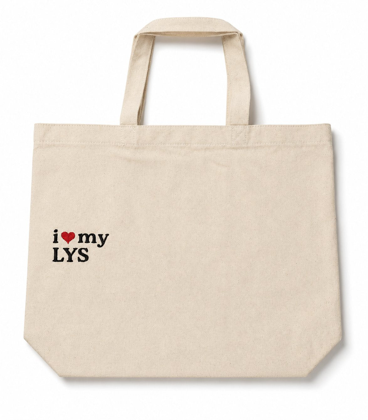 Make(r) Your Own | Canvas Tote Bag | Embroidered Knitting Project Tote