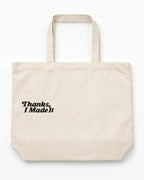 Make(r) Your Own | Canvas Tote Bag | Embroidered Knitting Project Tote