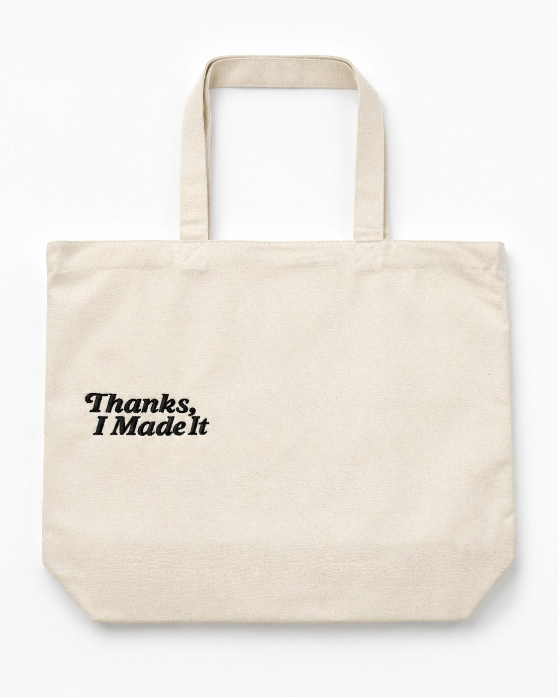 Make(r) Your Own | Canvas Tote Bag | Embroidered Knitting Project Tote