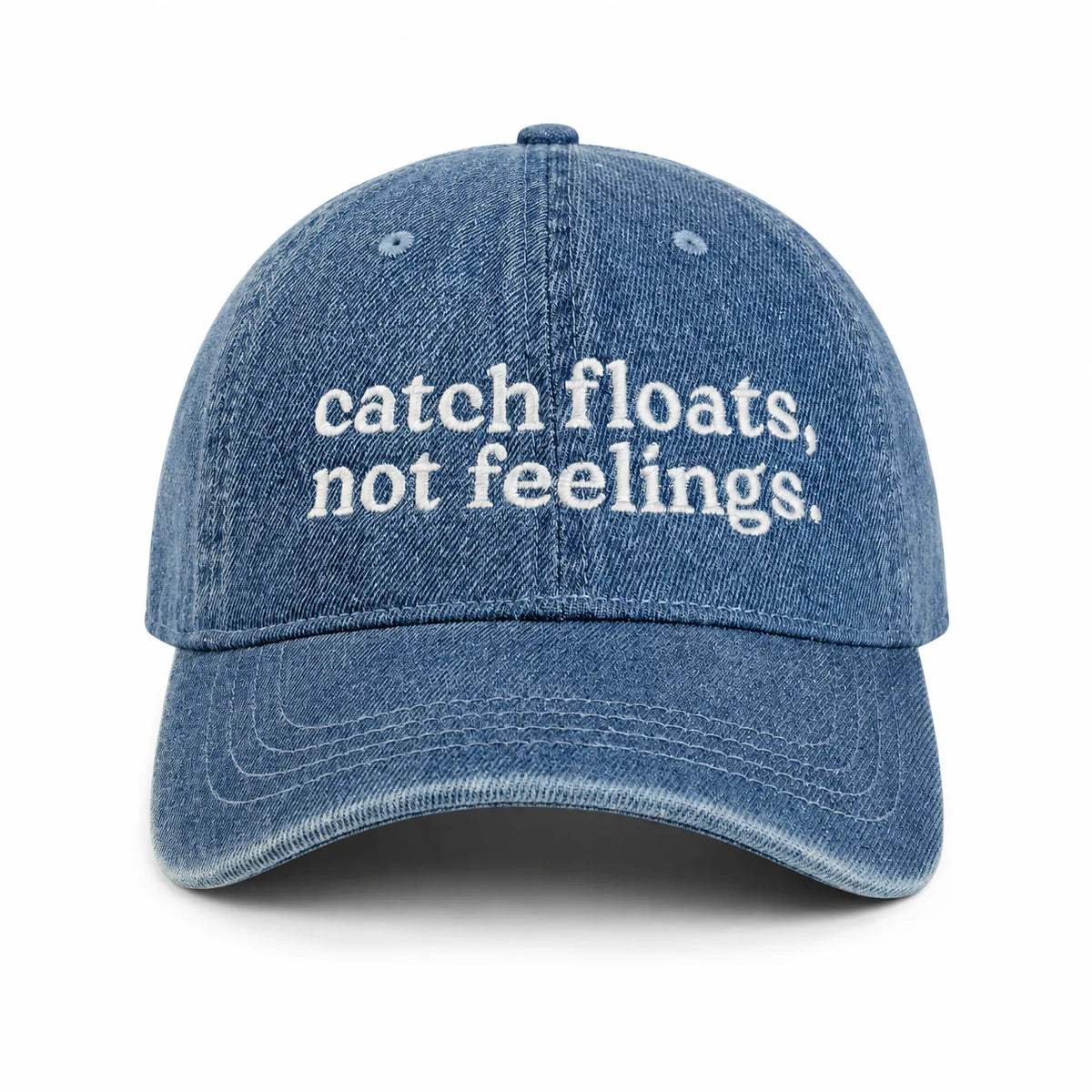 Medium Denim Hat | Make(r) Your Own | Custom Embroidered Knitting Hat for Makers
