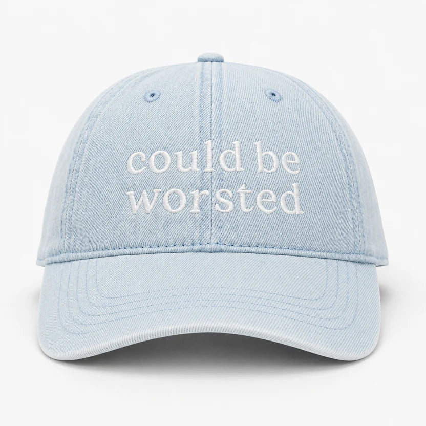 Light Wash Denim Hat | Make(r) Your Own | Custom Knitting Hat for Makers
