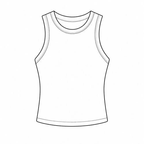Custom embroidered micro rib racer tank with personalized maker design