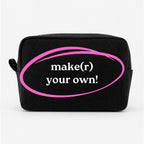 Black | Make(r) Your Own | The “Just In” Case | Personalized Embroidered Waffle Project Pouch
