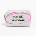 White | Make(r) Your Own | The “Just In” Case | Personalized Embroidered Waffle Project Pouch